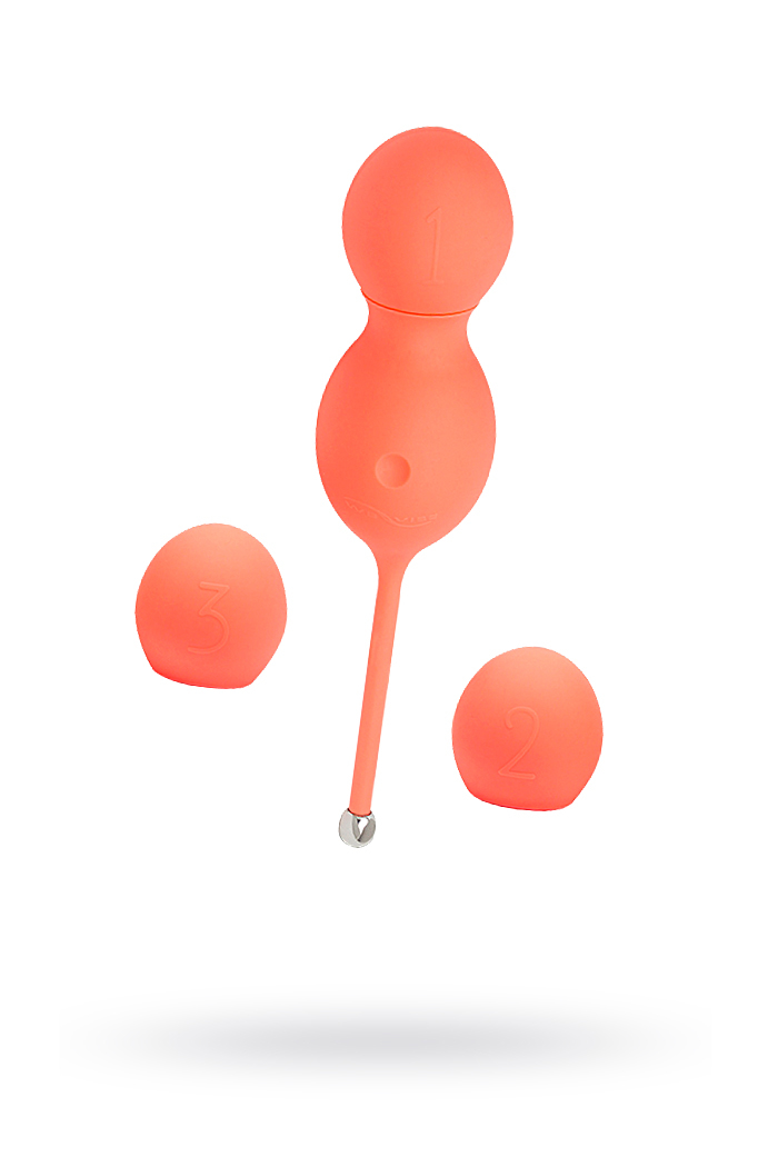 Вагинальные шарики WE-VIBE Bloom-тренажёр кегеля оранжевый,силикон,9 см.